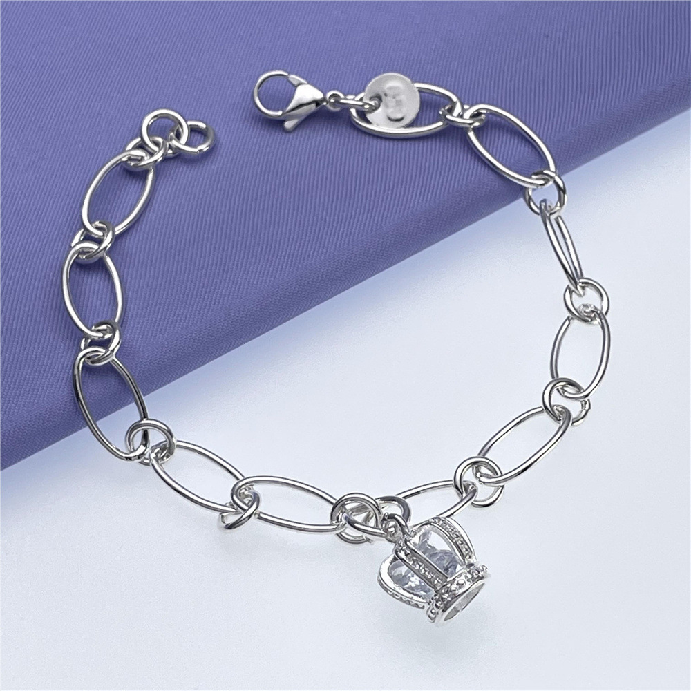 Street Fashion Kpop - Pulseira de cristal com coroa personalizada