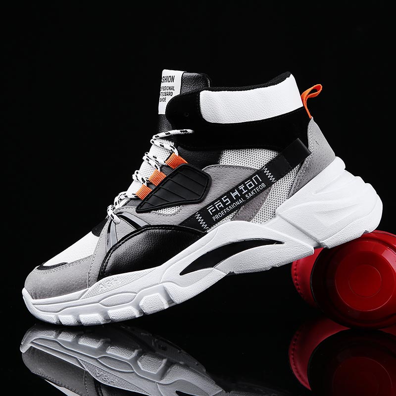 Street Fashion Vietnam - Hightop-Sapatilhas Esportivas Masculinas, Sapatilhas de Cima