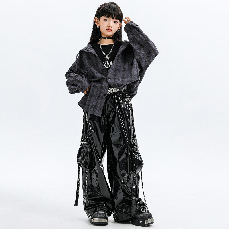 Street Fashion Kpop - Trajes de dança jazz para meninas,