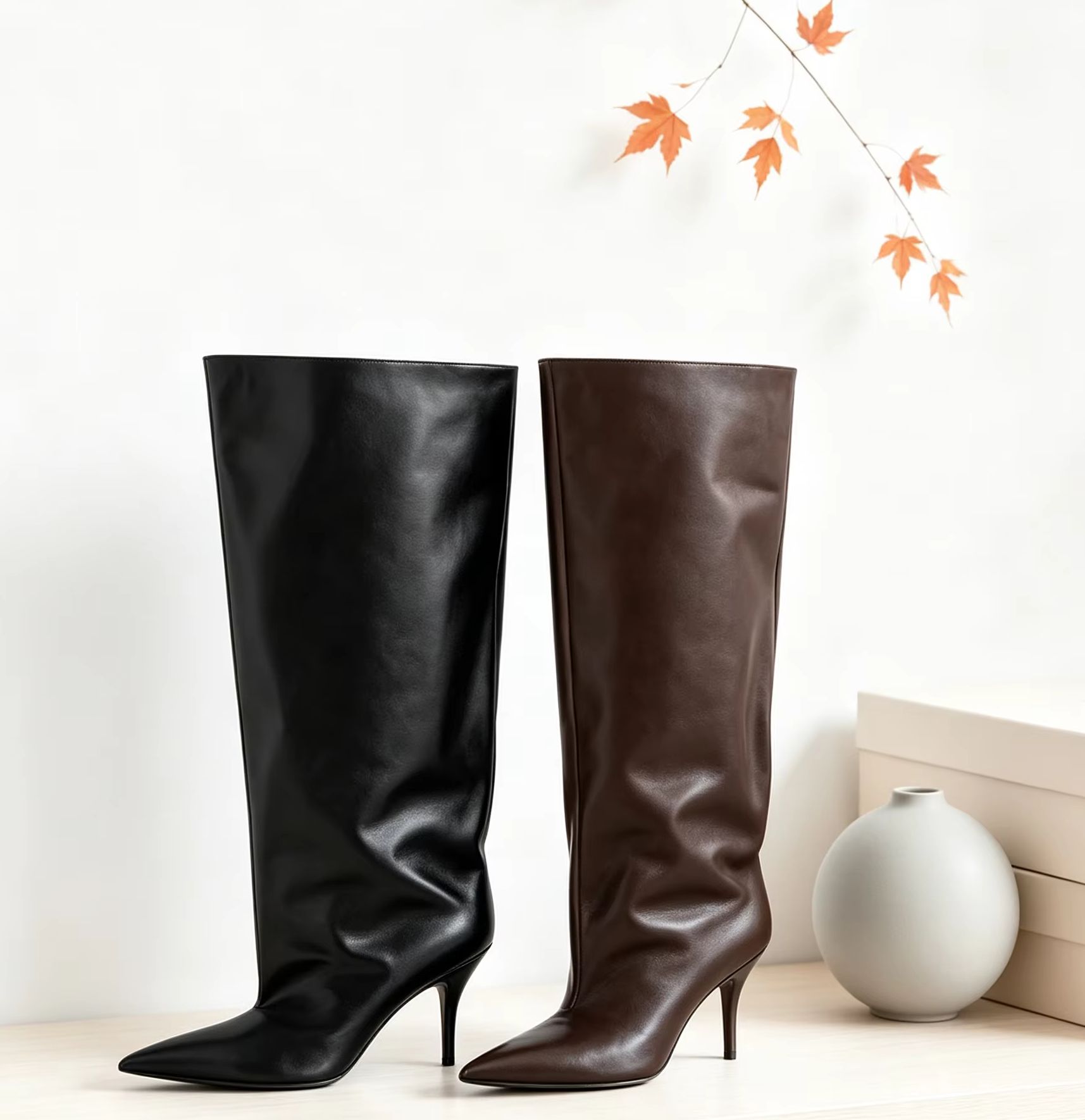 Street Fashion Ladies - Bota Feminina Elegante de Cano Alto
