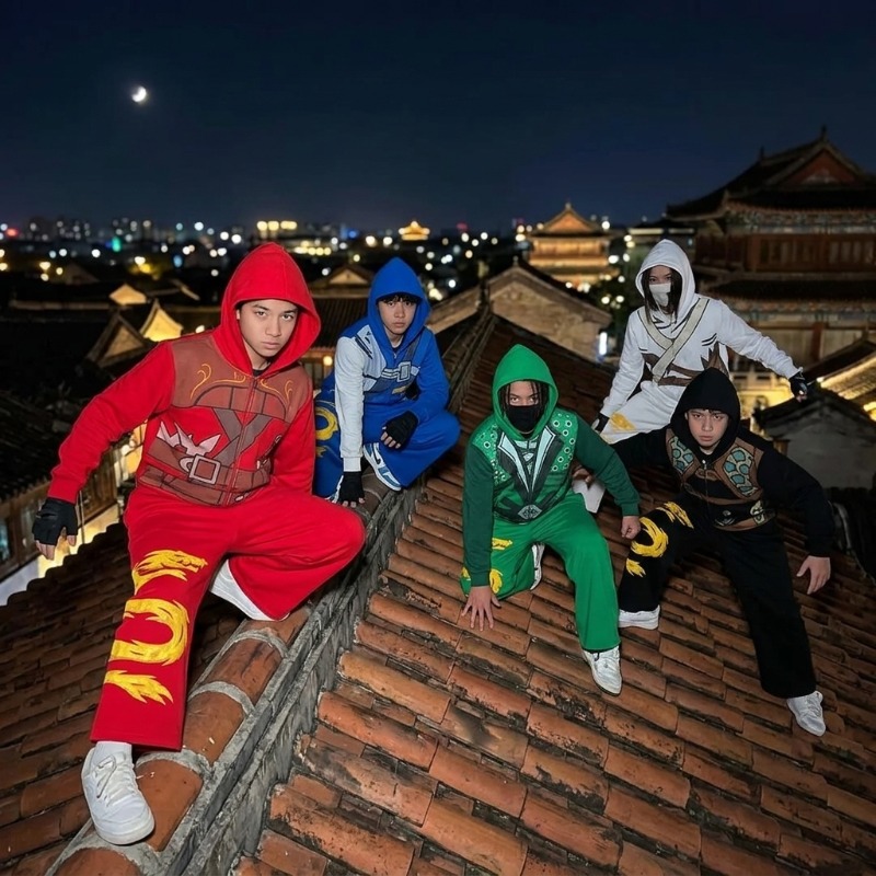 Street Fashion Art - Conjunto de Moletom Ninja Warrior com