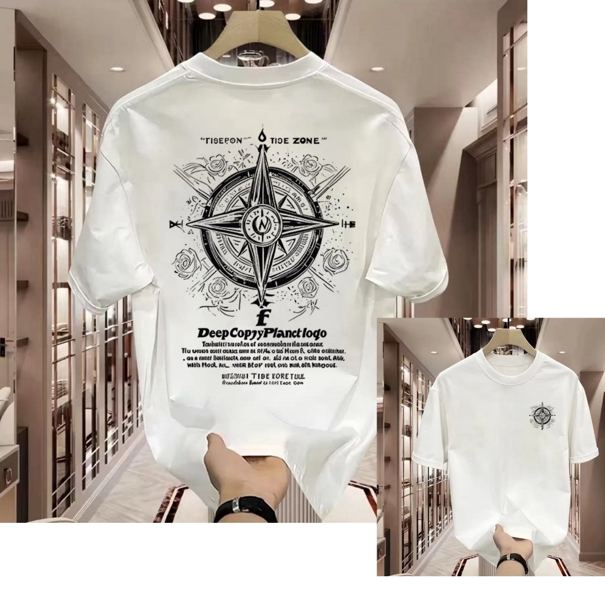 Street Fashion Brand Logo - Camiseta Casual com Logo Clássico da