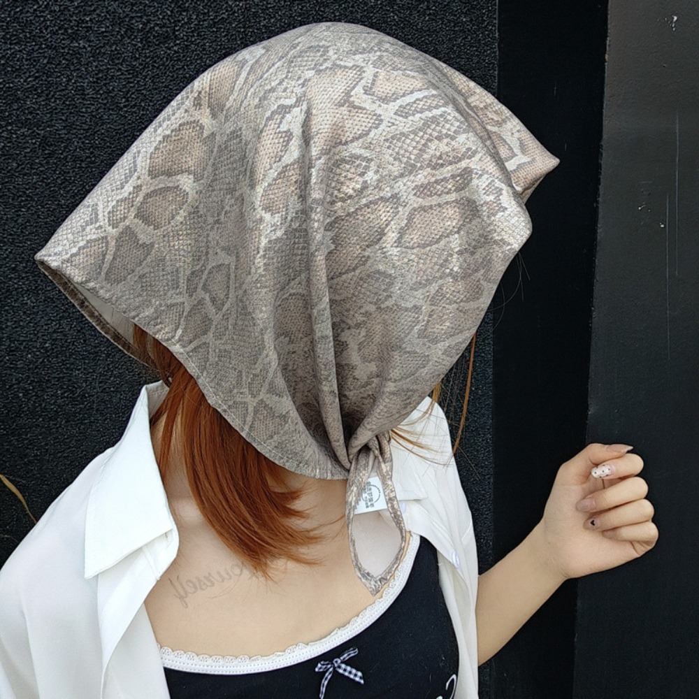 Street Fashion Art - Headwear y2k cobra impressão lenço de