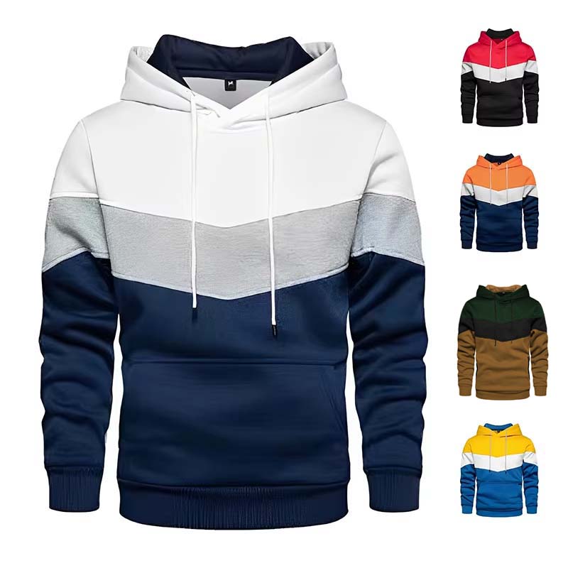 Street Fashion Fall 2025 - 2025 novo masculino retalhos hoodie ao