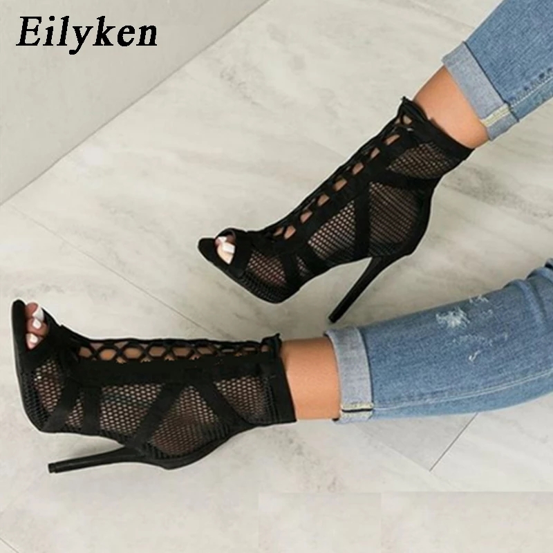 Street Fashion Show - Eilyken-botas de salto alto para mulheres,
