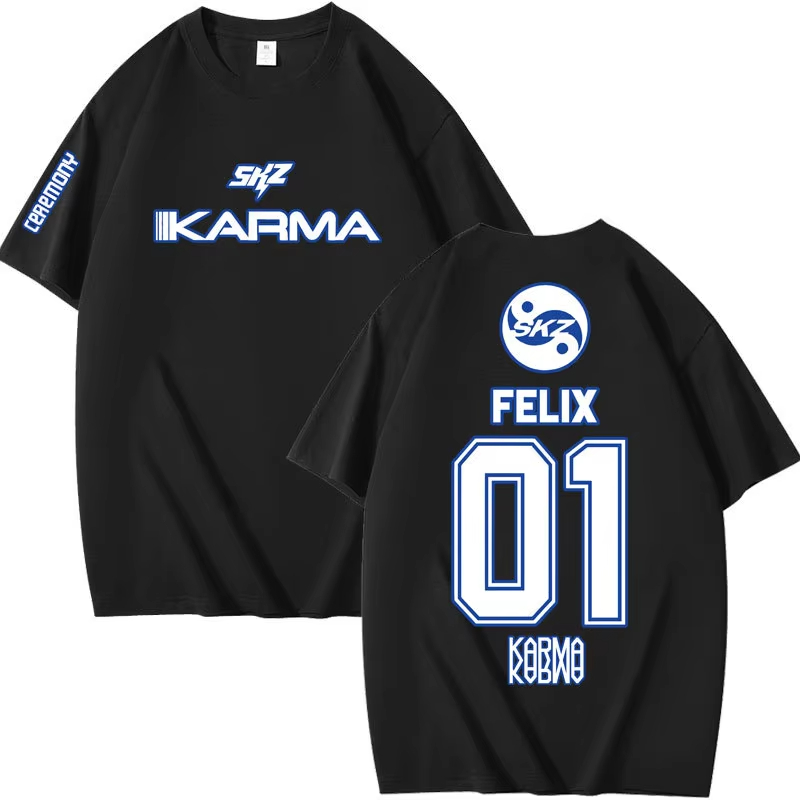 Street Fashion Kpop - Popular kpop karma manga curta t