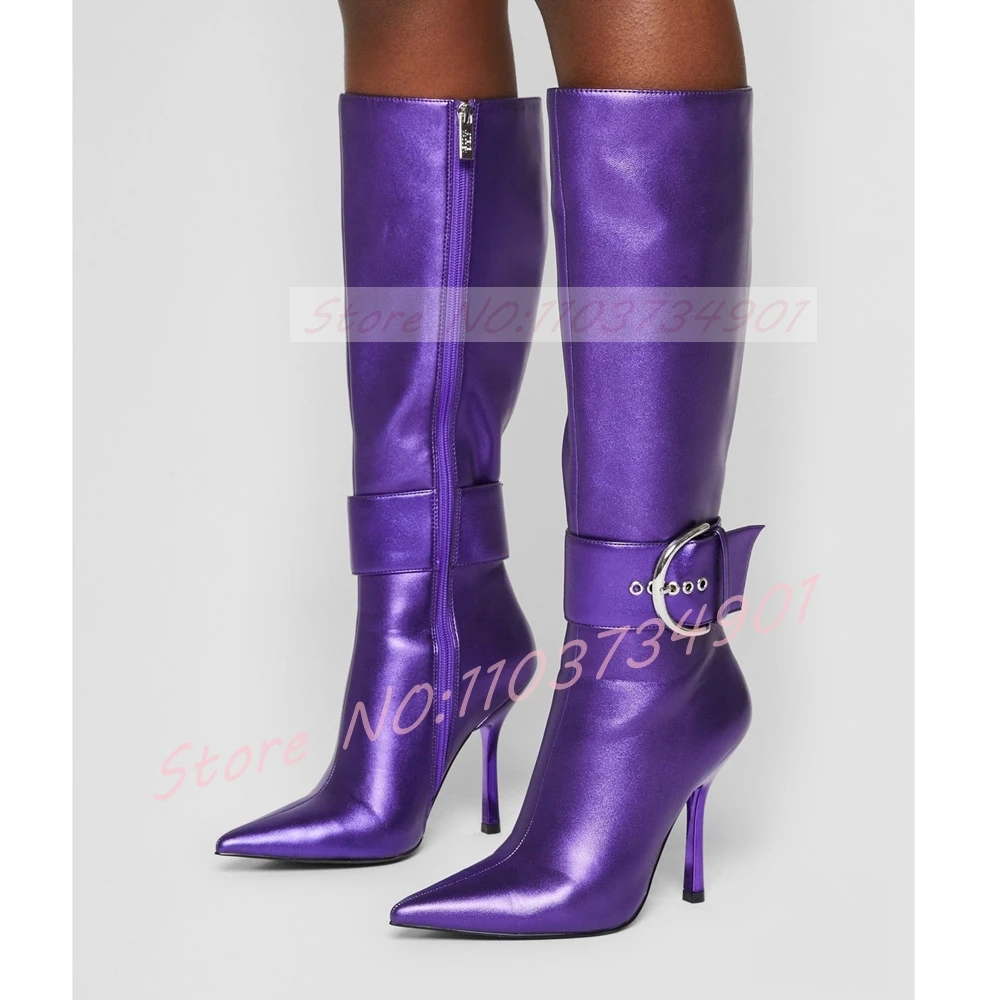 Botas Femininas Roxas Brilhant - Street Fashion Ladies avaliação e preço