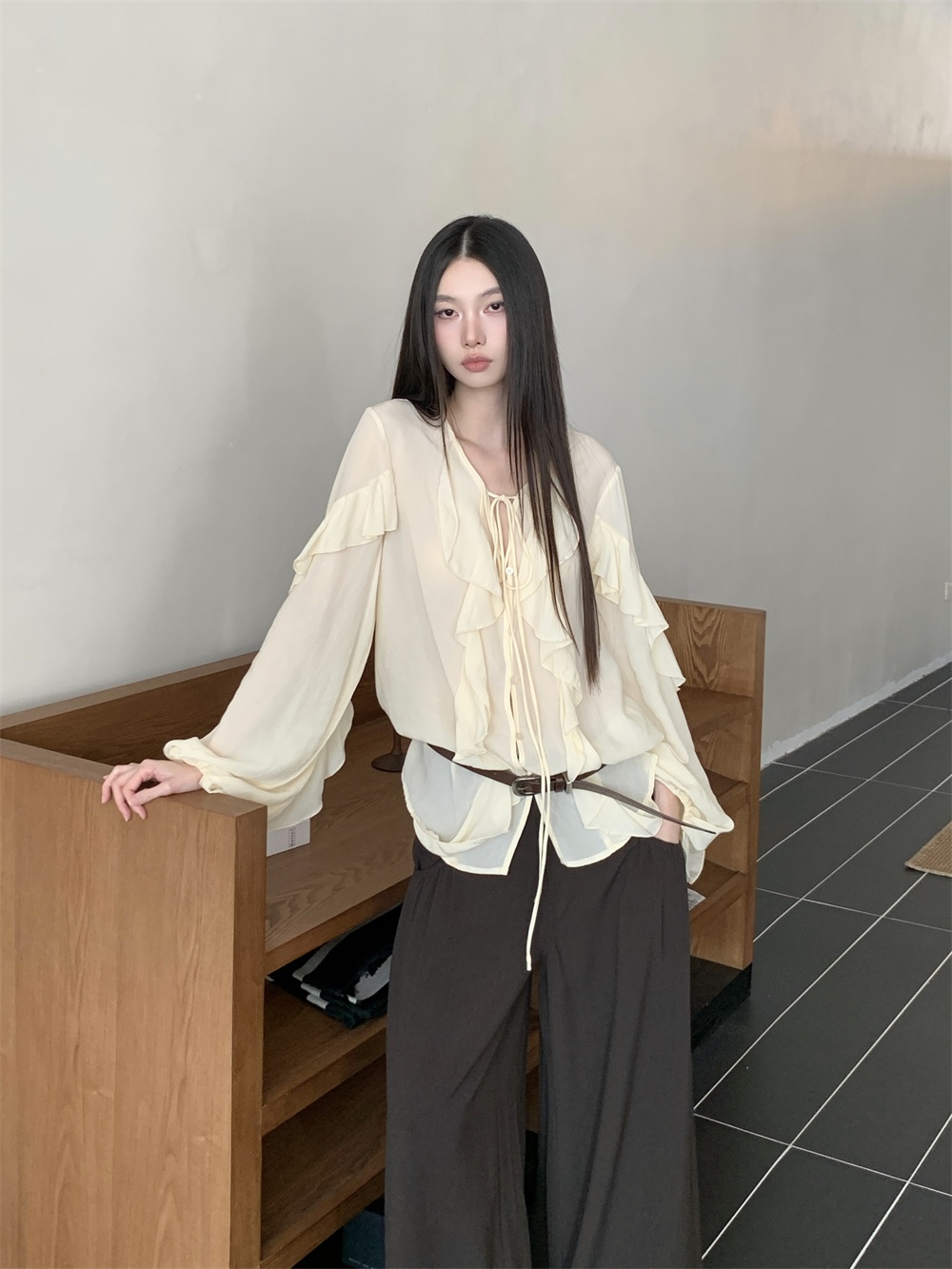 Cheerart babados decote em v g - Street Fashion Fall 2025 avaliação e preço