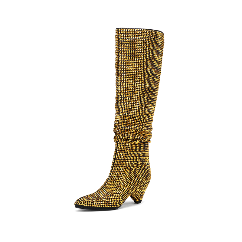 Moda saltos de pico botas long - Street Fashion Ladies avaliação e preço