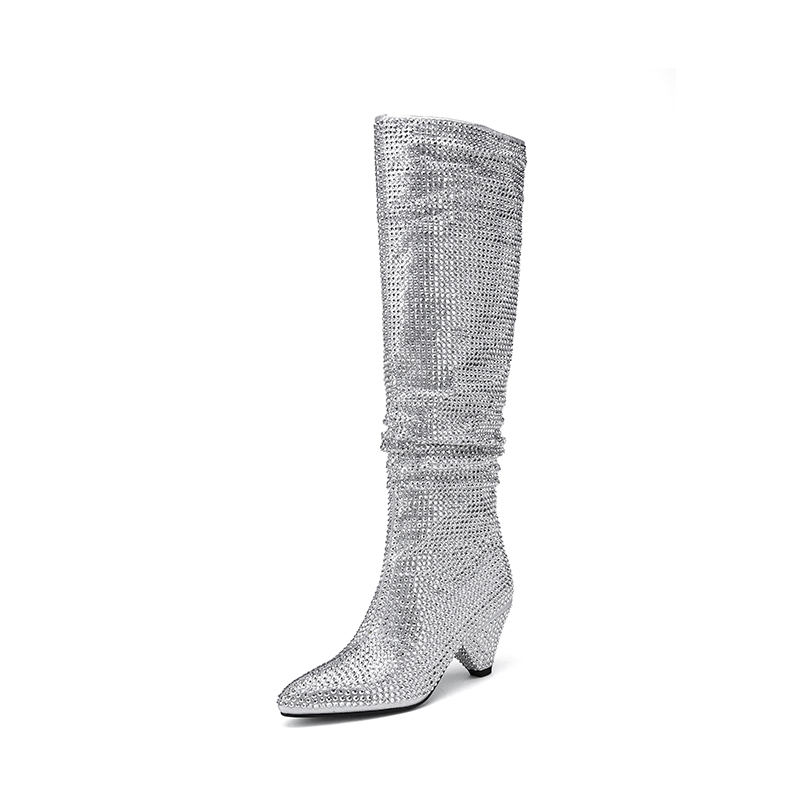 Moda saltos de pico botas long - Street Fashion Ladies avaliação e preço