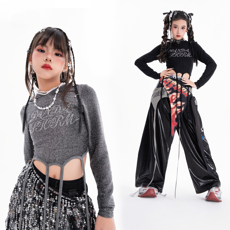 Meninas hip hop conjuntos de r - Street Fashion Kpop avaliação e preço