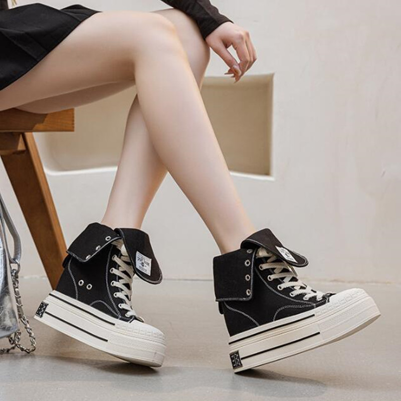Tênis Plataforma Anabela Femin - Street Fashion Denim avaliação e preço