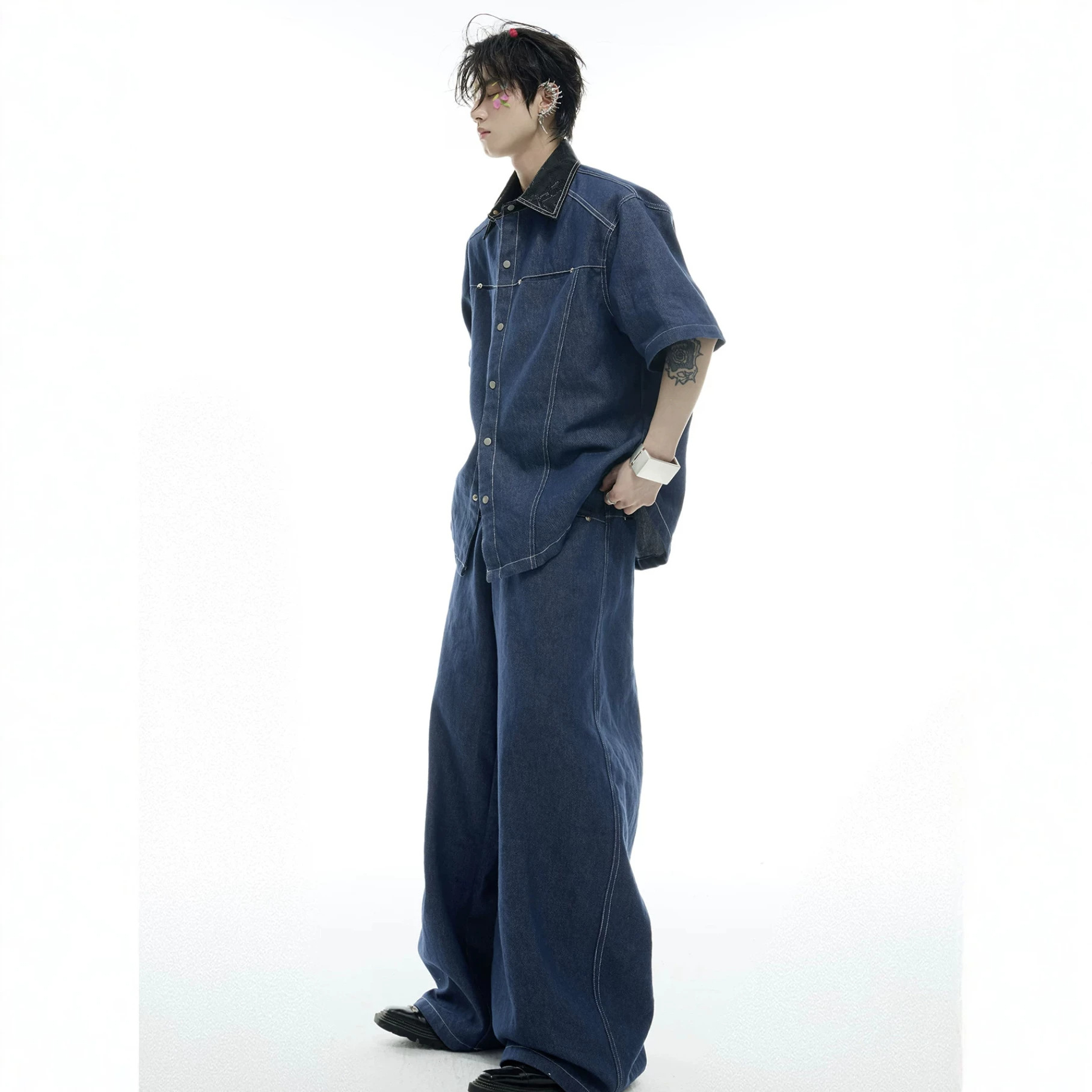 Conjunto Masculino de Verão em - Street Fashion Denim avaliação e preço