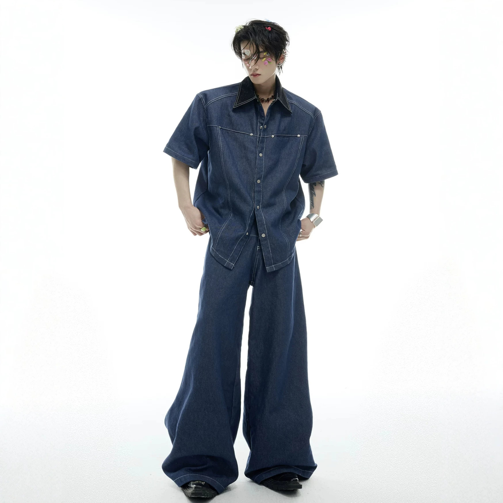 Conjunto Masculino de Verão em - Street Fashion Denim avaliação e preço
