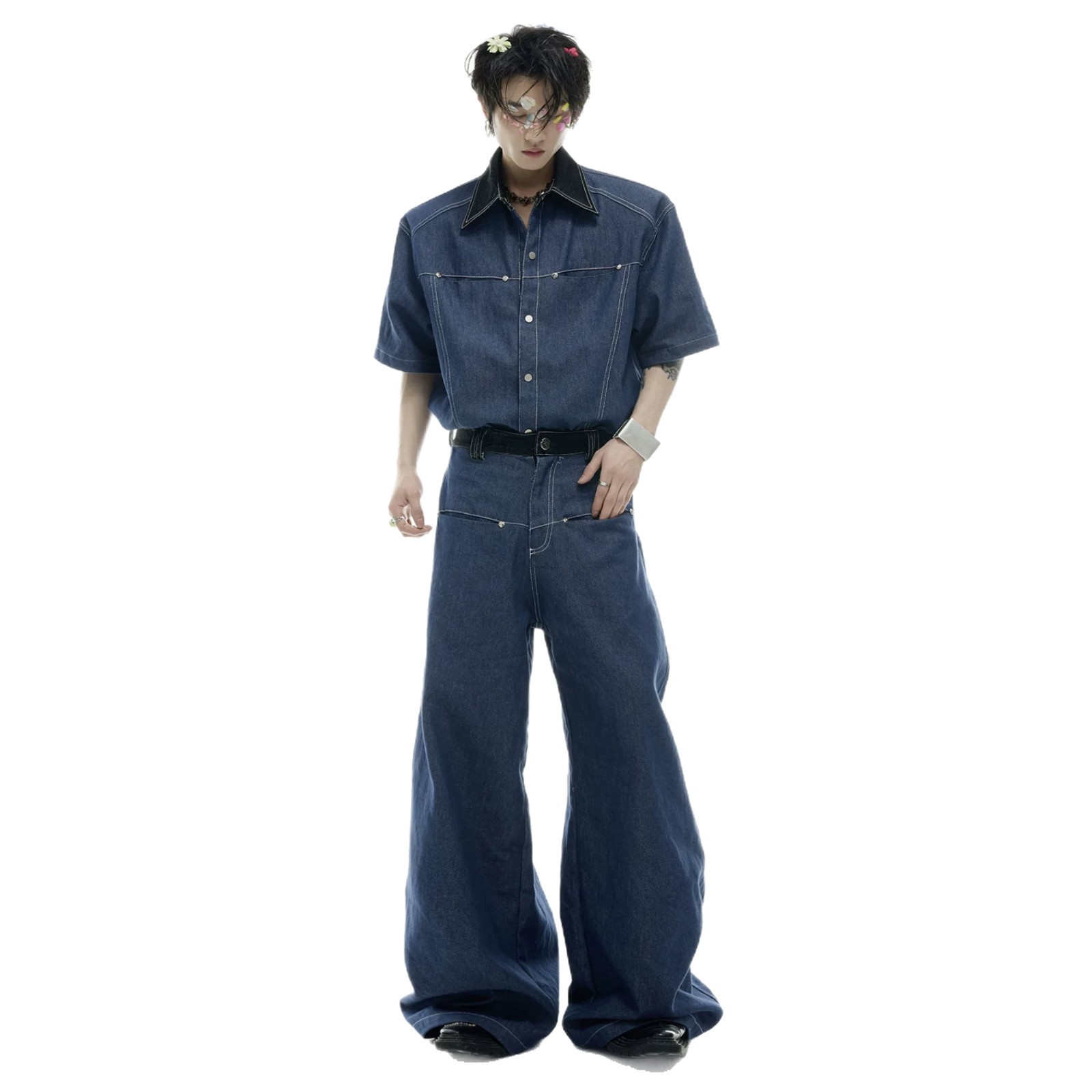Conjunto Masculino de Verão em - Street Fashion Denim avaliação e preço