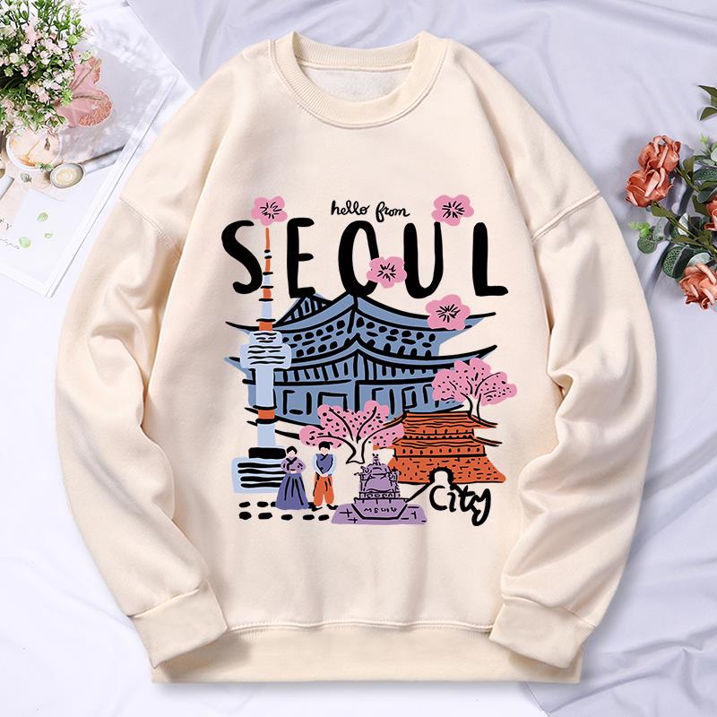 Seul lindo cenário impressão d - Street Fashion Seoul avaliação e preço
