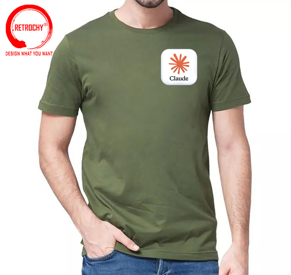 Camiseta Engraçada Claude AI L - Street Fashion Brand Logo avaliação e preço