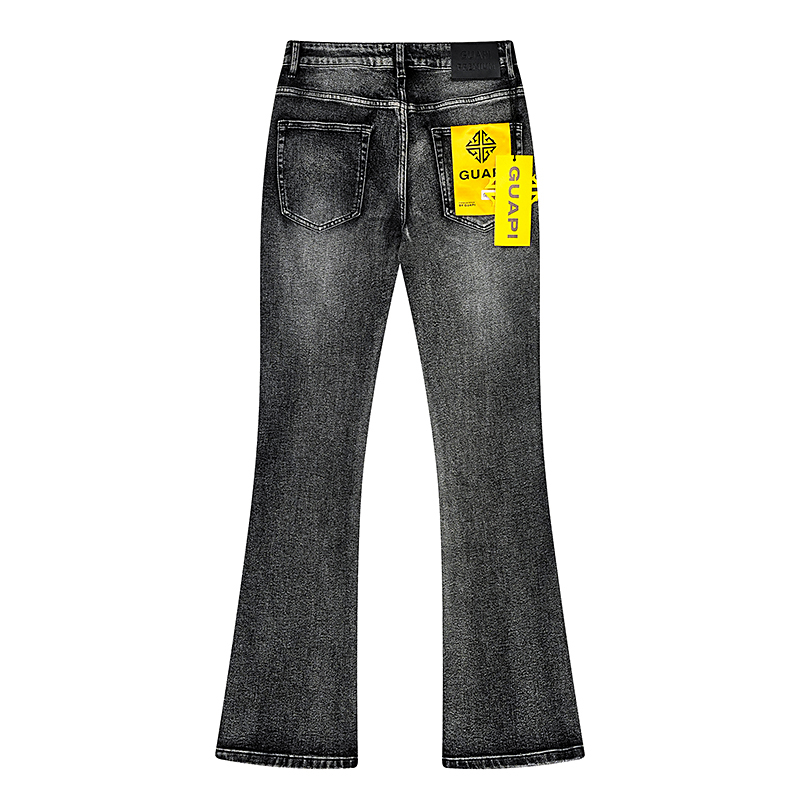 Calças Jeans GUAPI Micro Flare - Street Fashion Brand Logo avaliação e preço