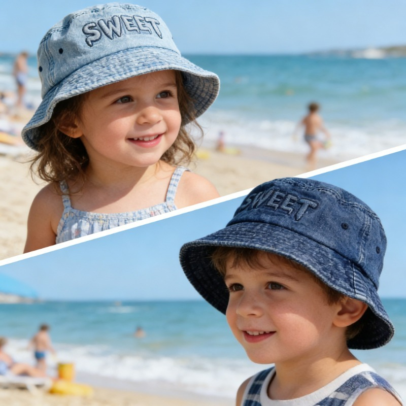 Chapéu de Sol Infantil Retrô J - Street Fashion Hats avaliação e preço