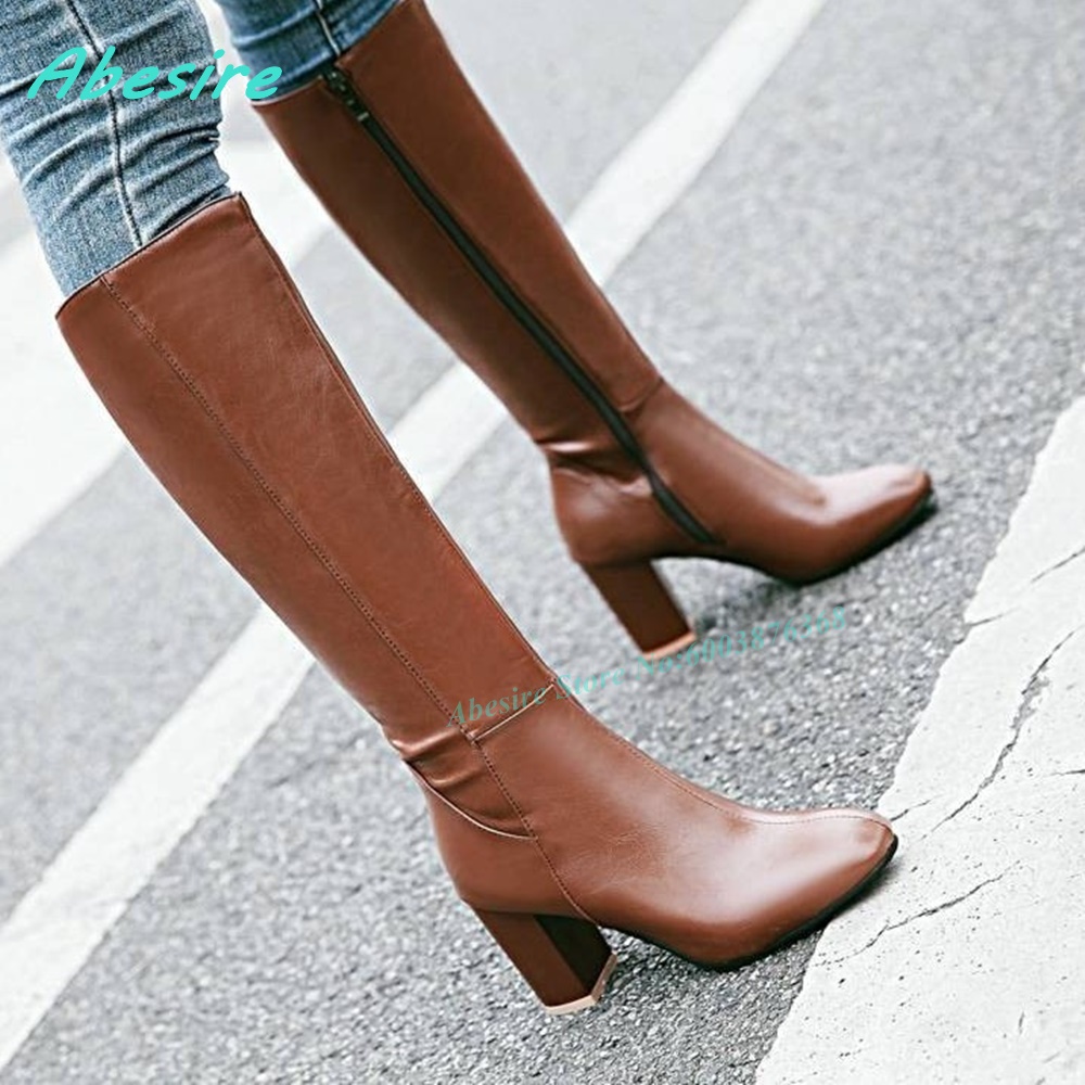 Botas Femininas de Couro Cano  - Street Fashion Show avaliação e preço