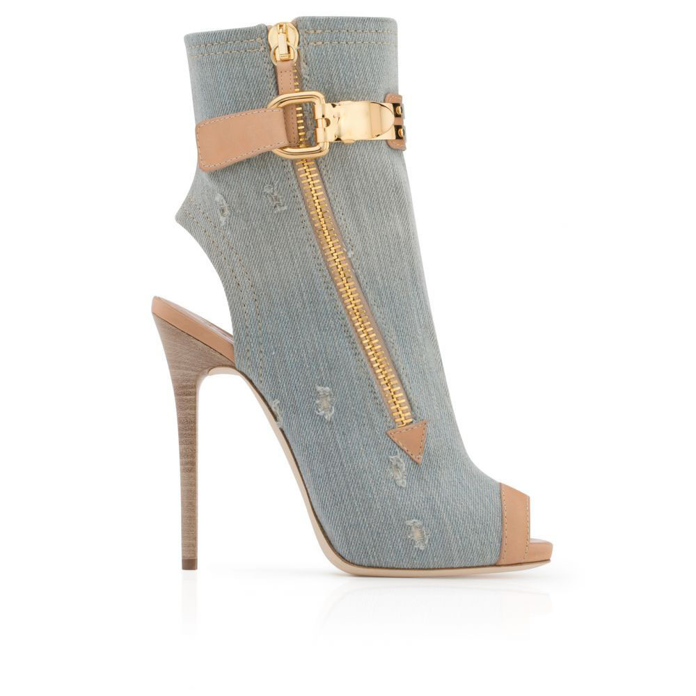 Botas Femininas de Salto Agulh - Street Fashion Denim avaliação e preço