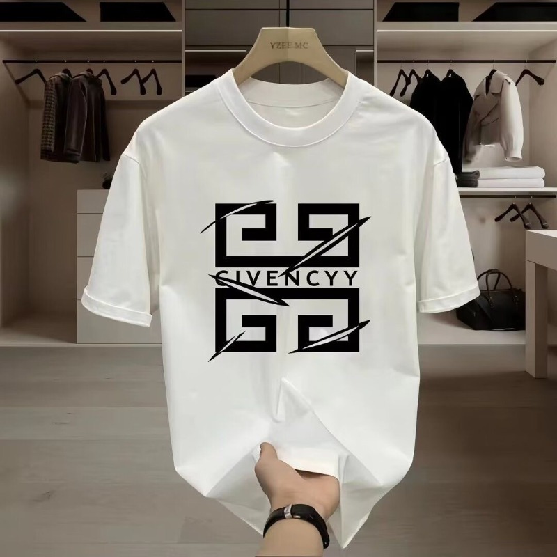 Camiseta Masculina 2026 GIVENC - Street Fashion Brand Logo avaliação e preço