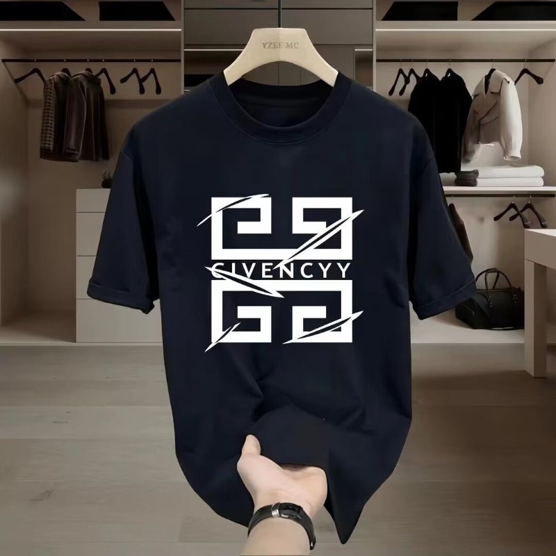 Camiseta Masculina 2026 GIVENC - Street Fashion Brand Logo avaliação e preço