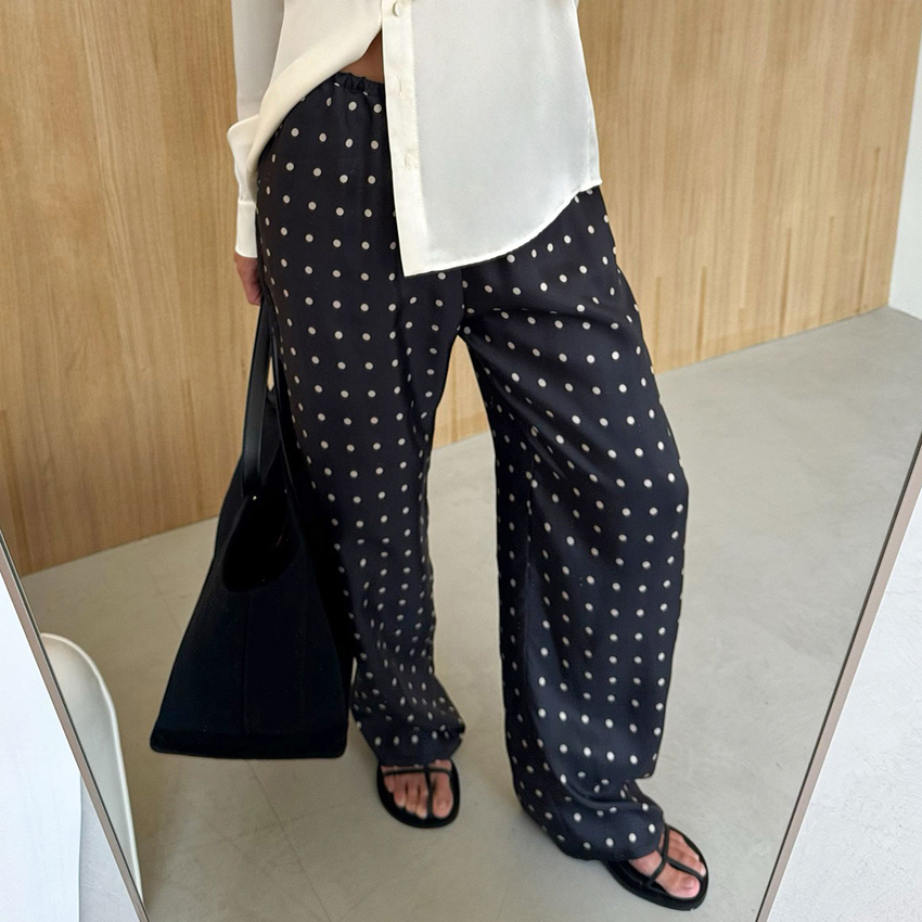 Calças Casuais Pretas Longas c - Street Fashion Fall 2025 avaliação e preço