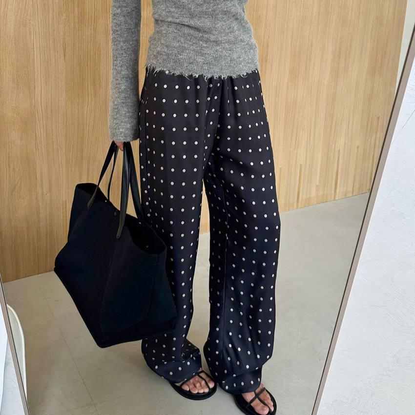 Calças Casuais Pretas Longas c - Street Fashion Fall 2025 avaliação e preço