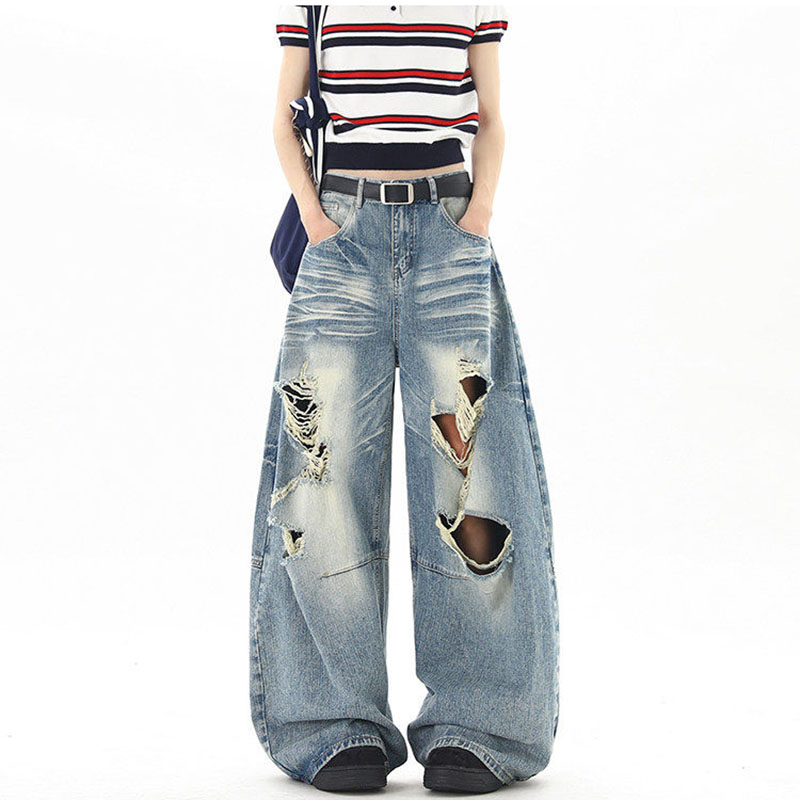 Calças Jeans Rasgadas de Estil - Street Fashion Denim avaliação e preço