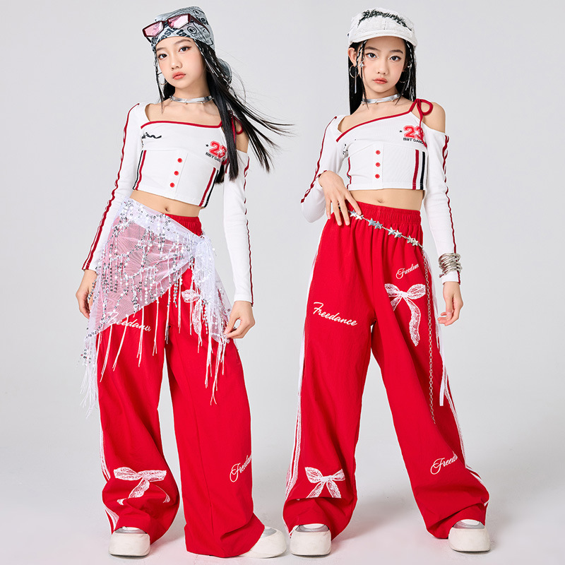 Meninas hip hop roupas branco  - Street Fashion Kpop avaliação e preço