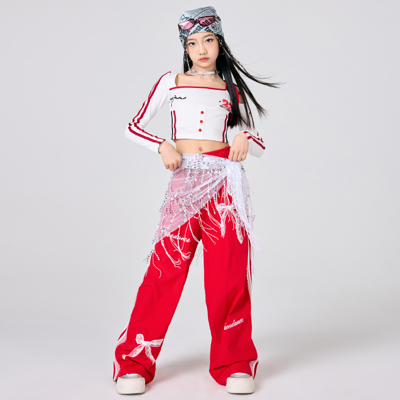 Meninas hip hop roupas branco  - Street Fashion Kpop avaliação e preço