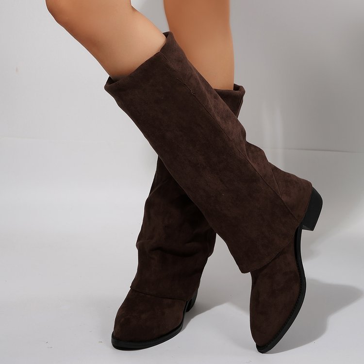 Botas altas do joelho das mulh - Street Fashion Denim avaliação e preço