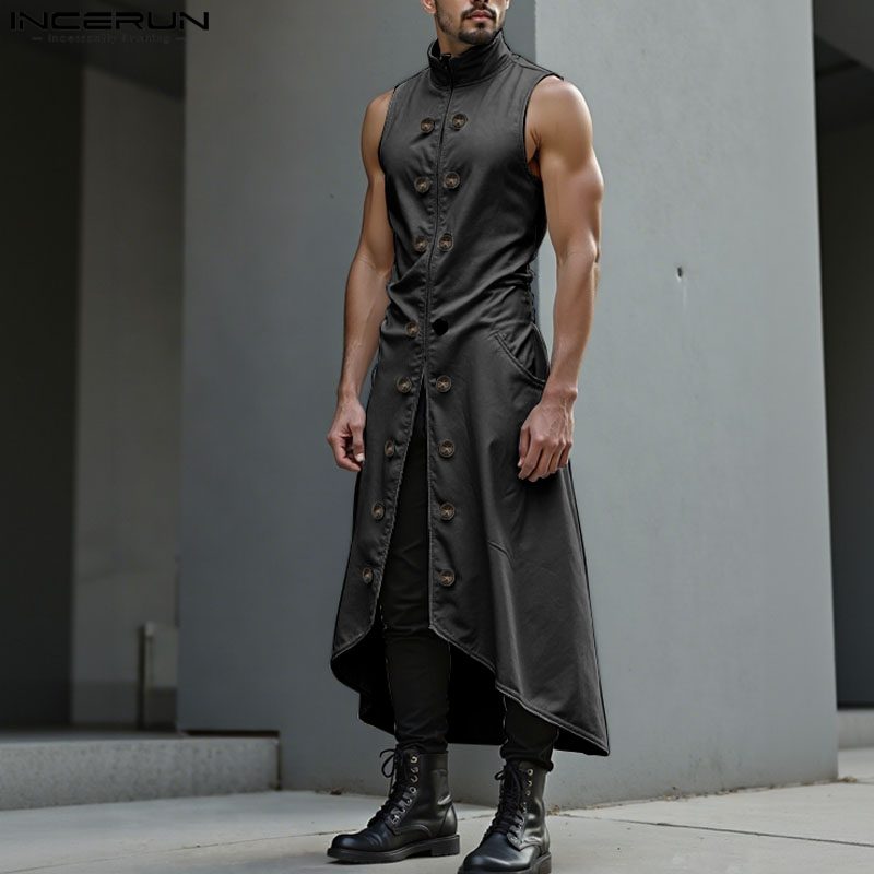 Incerun masculino estilo longo - Street Fashion Style Male avaliação e preço
