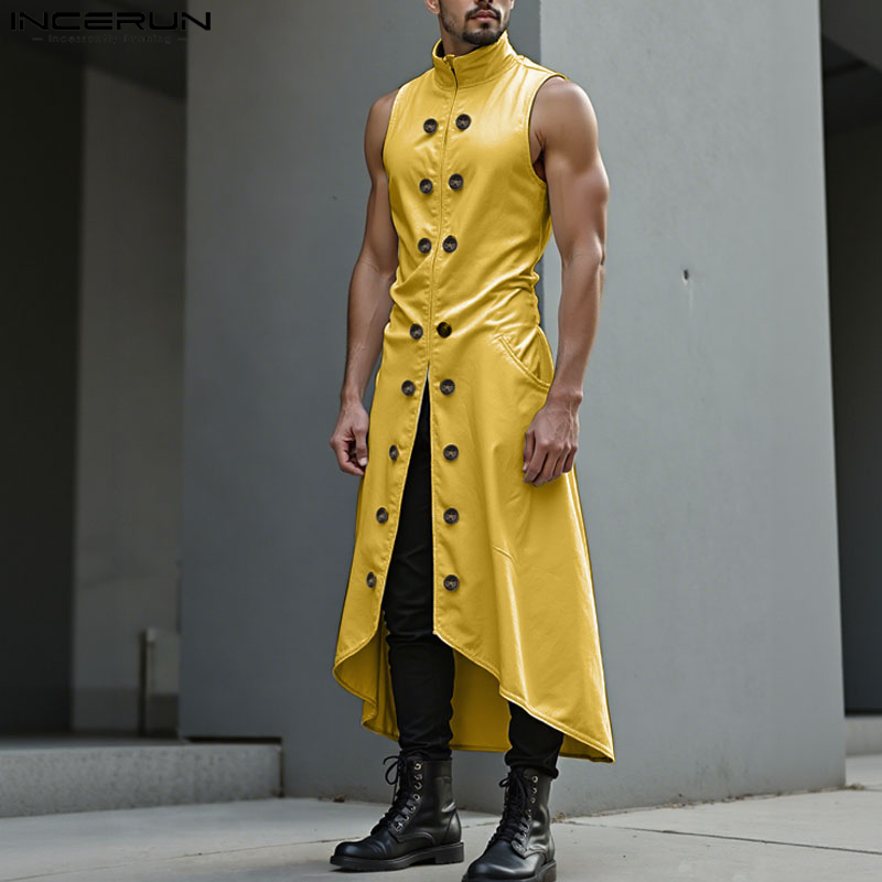Incerun masculino estilo longo - Street Fashion Style Male avaliação e preço