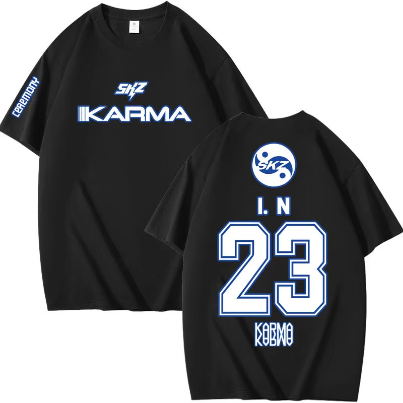 Popular kpop karma manga curta - Street Fashion Kpop avaliação e preço