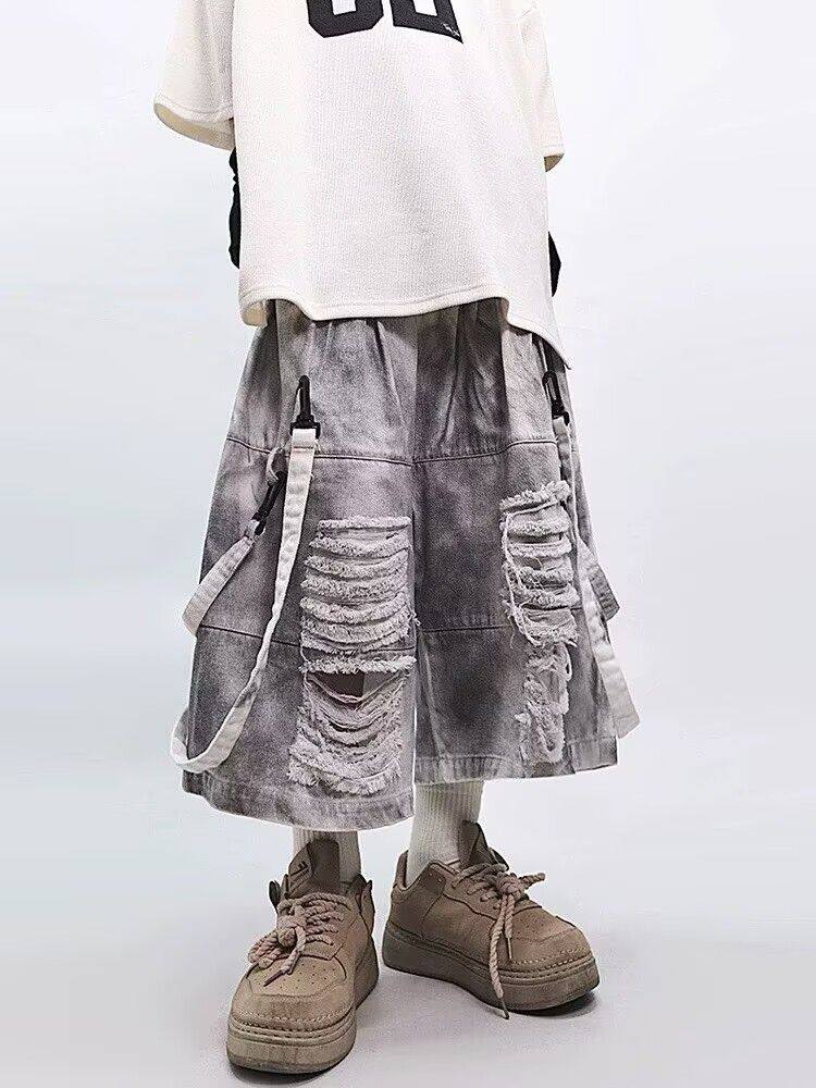 Jeans Rasgados Retro Hip-hop M - Street Fashion Style Male avaliação e preço